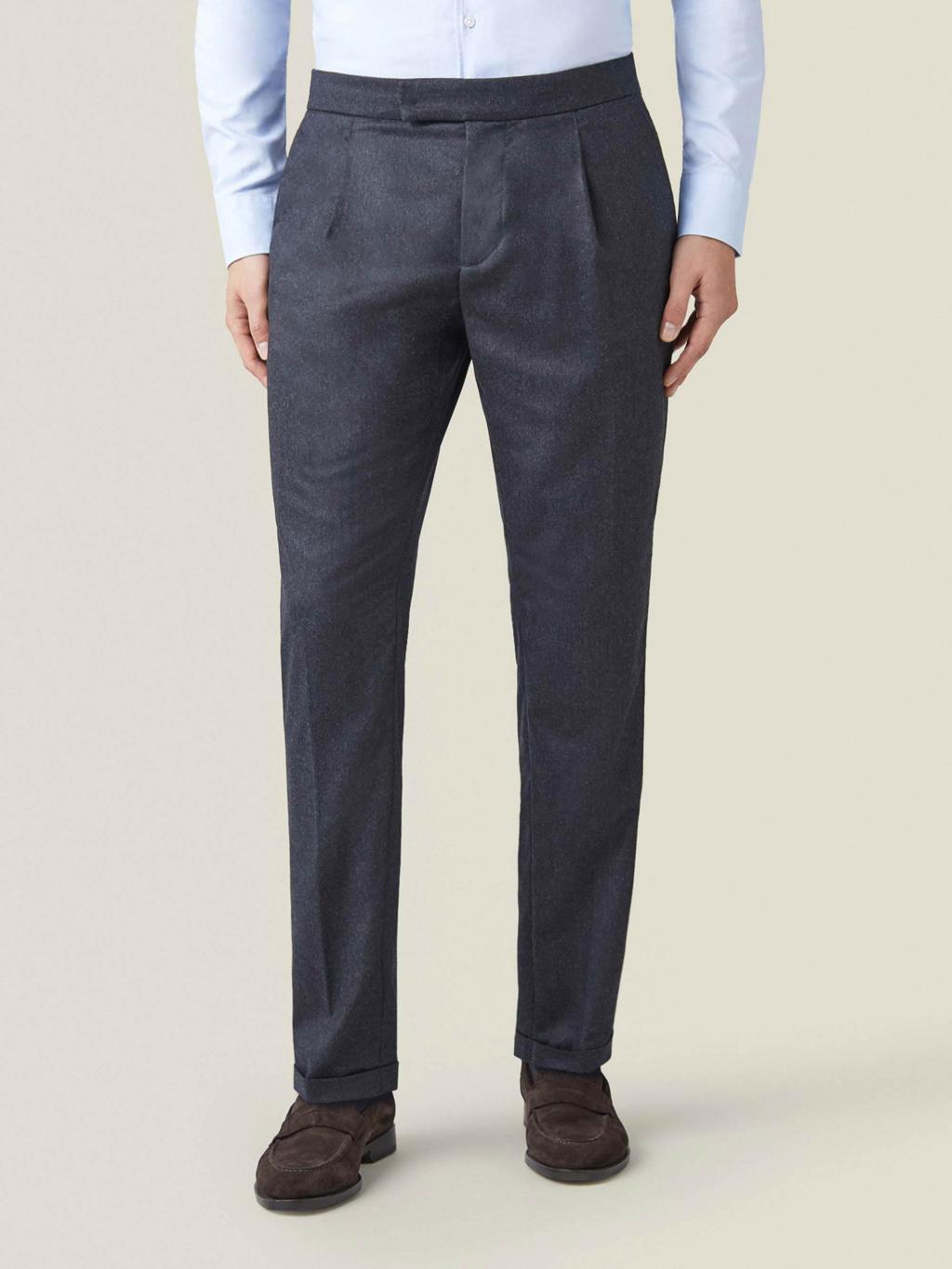 Pleated Wool Trousers