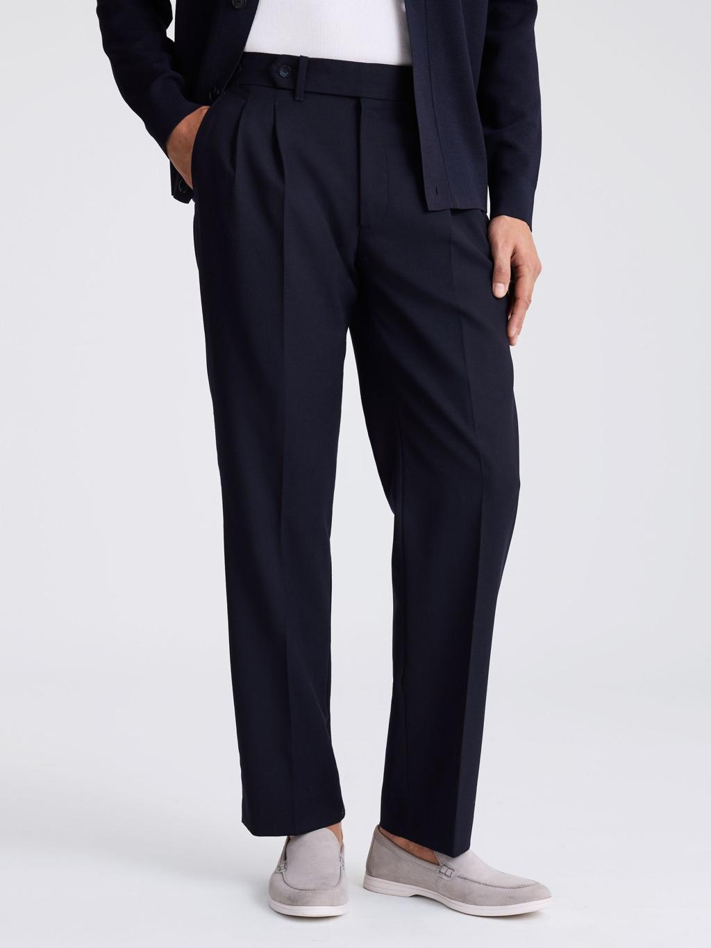 Pleated Wool Trousers