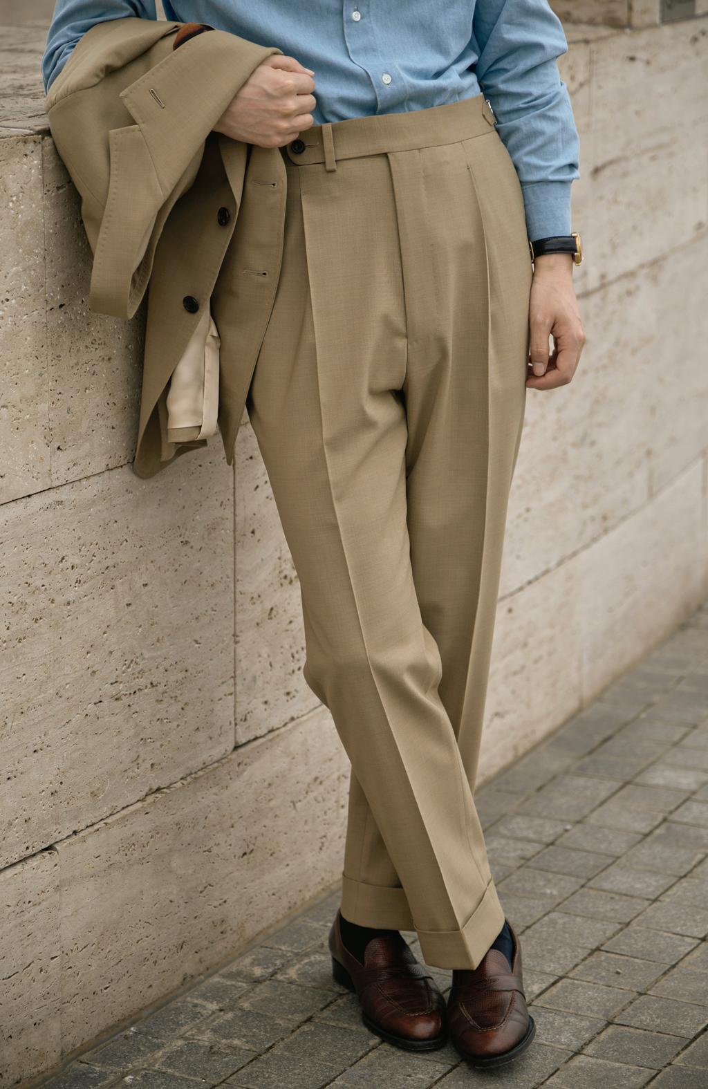 Pleated Wool Trousers