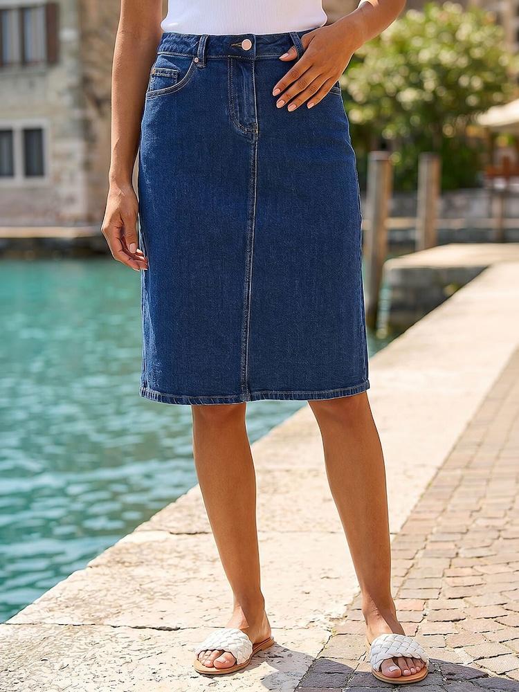 Denim A-Line Skirt